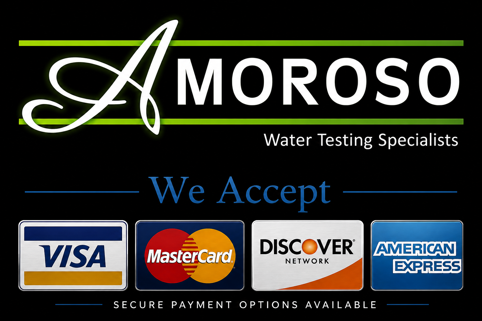 Water Testing CT – credit cards accepted